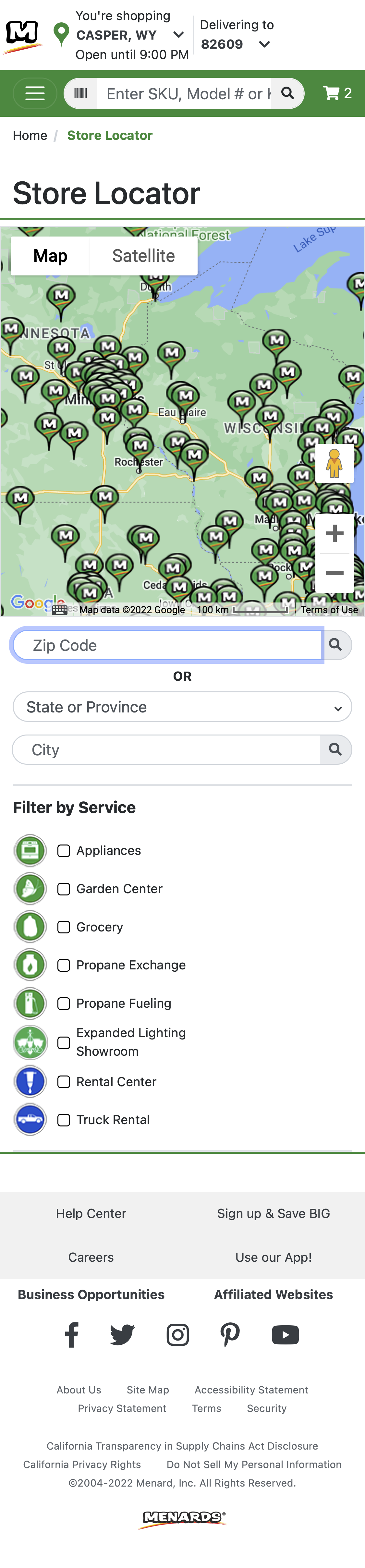Menards’ Mobile Store Pickup 48 of 124 Store Pickup Examples Baymard Institute